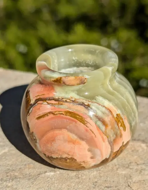 Green Onyx Matka Vase Pot (2"x2")