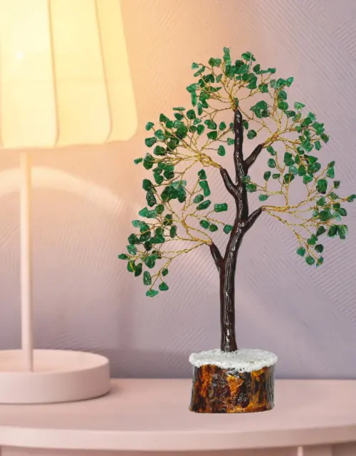 Green Jade Aventurine Crystal Bonsai Tree