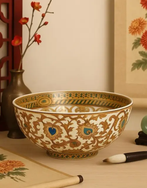 Oriental Accent Decorative Bowl, 10x4.5”